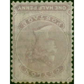 Ceylon 1864 1/2d Dull Mauve SG48aw Wmk Inverted V.F MM Scarce 