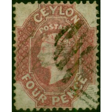 Ceylon 1865 4d Rose-Carmine SG52 Fine Used (2)