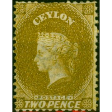 Ceylon 1867 2d Bistre SG64b Fine & Fresh MM 
