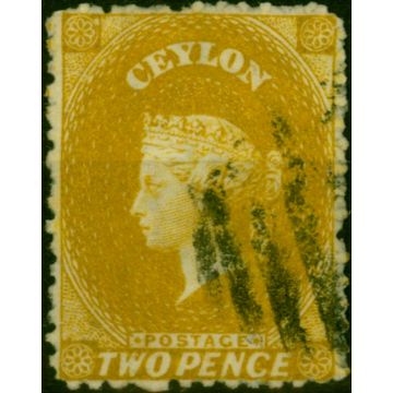 Ceylon 1867 2d Ochre SG64 Fine Used