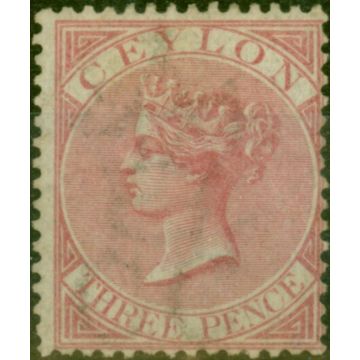 Ceylon 1867 3d Carmine-Rose SG62 P.14 Fine MM 