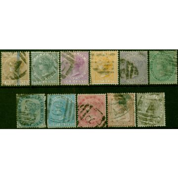 Ceylon 1872-80 Set of 11 SG121-132 Average Used