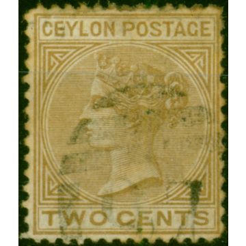 Ceylon 1872 2c Brown SG133 P.14 x 12.5 Good Used