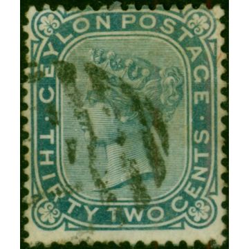Ceylon 1877 32c Slate SG128 Good Used 