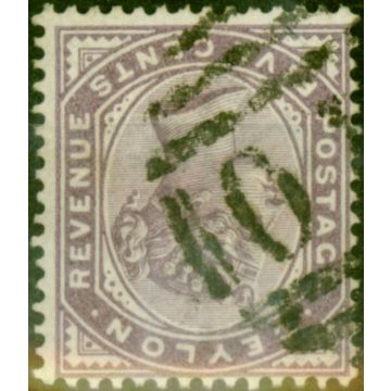 Ceylon 1886 5c Dull Purple SG195w Wmk Inverted Fine Used 