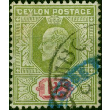 Ceylon 1903 12c Sage-Green & Rosine SG270 Good Used 