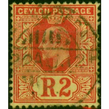 Ceylon 1910 2R Red-Yellow SG298 Fine Used 