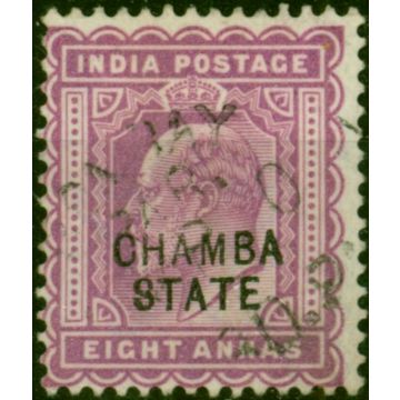 Chamba 1904 8a Purple SG37 Fine Used 