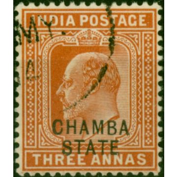 Chamba 1905 3a Orange-Brown SG34 Fine Used 