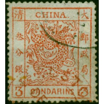 China 1878 3ca Vermilion SG2 Fine Used 