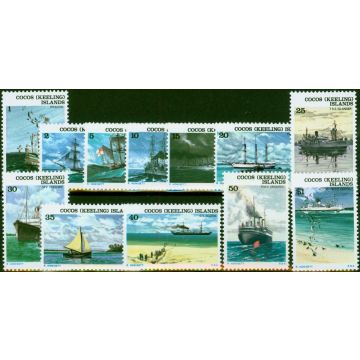 Cocos (Keeling) Islands 1976 Ships Set of 12 SG20-31 V.F MNH 
