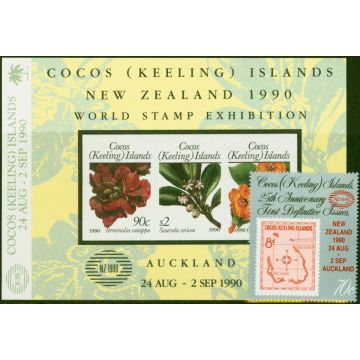 Cocos (Keeling) Islands 1990 N.Z Stamp Exhib Set of 2 SG228-MS229 V.F MNH 