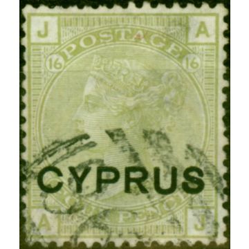 Cyprus 1880 4d Sage-Green SG4 Pl 16 Fine Used 