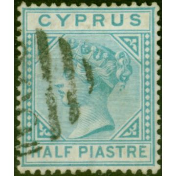 Cyprus 1881 1/2pi Emerald-Green SG11 Used Stamp