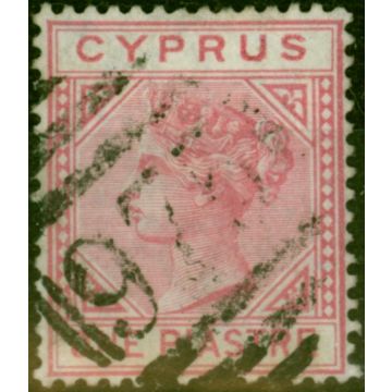 Cyprus 1881 1pi Rose SG12 Fine Used (2)