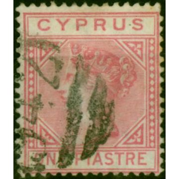 Cyprus 1881 1pi Rose SG12 Fine Used (3)
