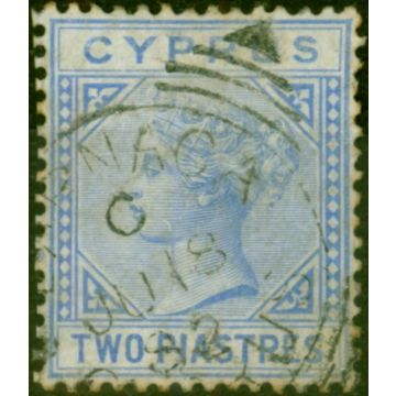 Cyprus 1881 2pi Blue SG13 Good Used