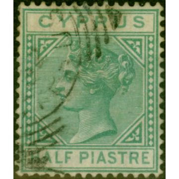 Cyprus 1882 1/2pi Emerald-Green SG16 Good Used