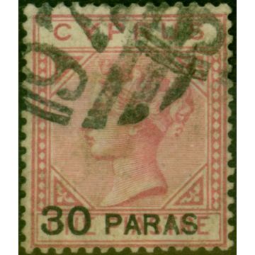 Cyprus 1882 30pa on 1pi Rose SG24 Good Used