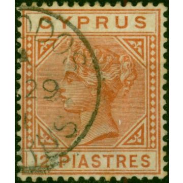 Cyprus 1887 12pi Orange-Brown SG22 Fine Used 