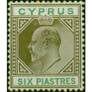 Cyprus 1903 6pi Sepia & Green SG55 Fine MM 