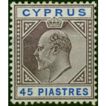 Cyprus 1904 45pi Dull Purple & Ultramarine SG71 Fine & Fresh LMM 