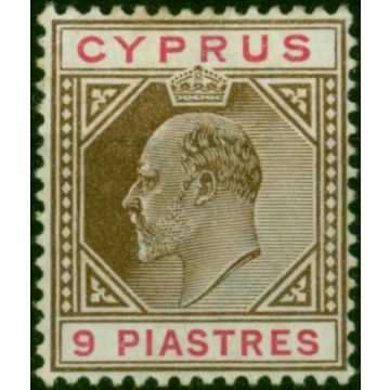 Cyprus 1904 9pi Brown & Carmine SG56 Fine MM 