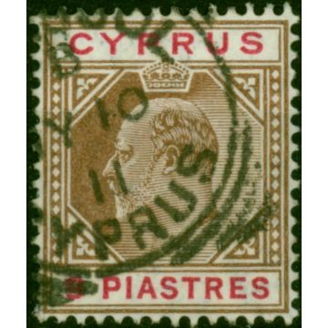 Cyprus 1904 9pi Brown & Carmine SG68 Fine Used