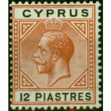 Cyprus 1913 12pi Chestnut & Black SG82 Fine LMM 