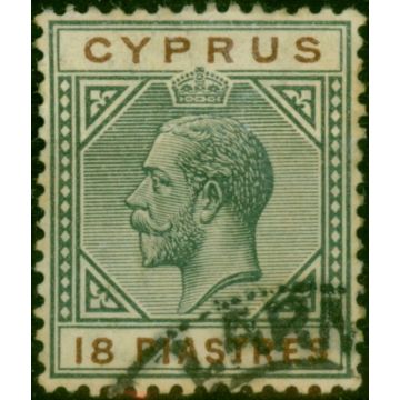 Cyprus 1914 18pi Black & Brown SG83 Fine Used (4)