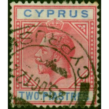 Cyprus 1922 2pi Carmine & Blue SG93 Fine Used 