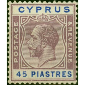 Cyprus 1924 45pi Purple & Blue SG116 V.F VLMM
