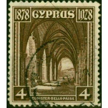 Cyprus 1928 4pi Deep Brown SG127 Fine Used