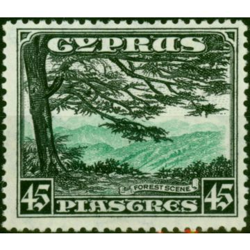 Cyprus 1934 45pi Green & Black SG143 Fine & Fresh VLMM 