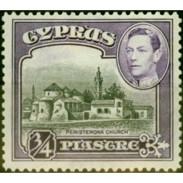 Cyprus 1938 3-4pi Black & Violet SG153 Fine Lightly Mtd Mint (2)