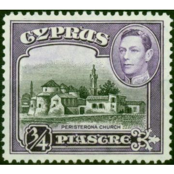 Cyprus 1938 3/4pi Black & Violet SG153 Fine LMM 