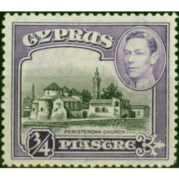 Cyprus 1938 3-4pi Black & Violet SG153 Fine MM 