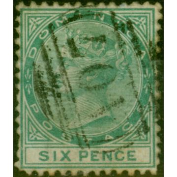 Dominica 1874 6d Green SG2 Fine Used