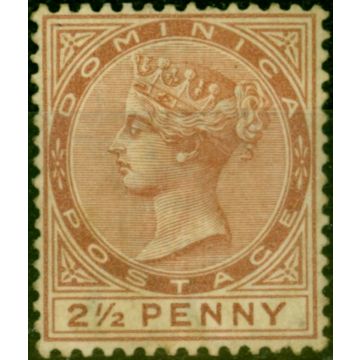Dominica 1879 2 1/2d Red-Brown SG6 Good Mtd Mint