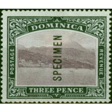 Dominica 1903 3d Dull Purple & Grey-Black Specimen SG31s Fine MM 