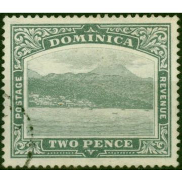 Dominica 1918 2d Slate SG49b 'Wmk Crown to Left' V.F.U 
