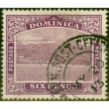 Dominica 1921 6d Purple SG67 Fine Used