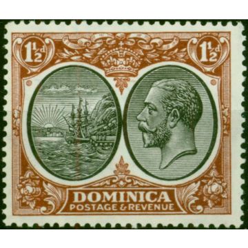 Dominica 1933 1 1/2d Black & Red-Brown SG75 V.F MNH 