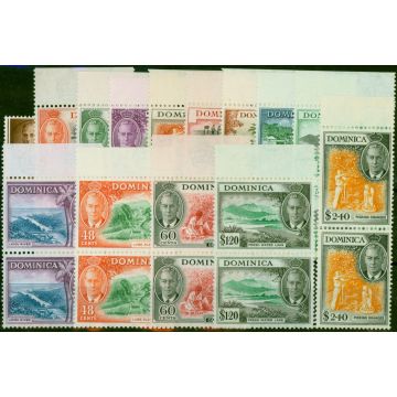 Dominica 1951 Set of 14 SG120-134 V.F MNH Pairs Ex 24c