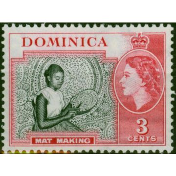 Dominica 1957 3c Black & Carmine SG144 Fine LMM 