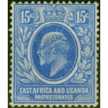 East Africa & Uganda KUT 1907 15c Brt Blue SG39 Fine Mtd Mint