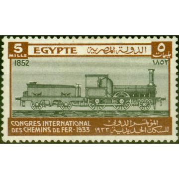 Egypt 1933 5m Black & Brown SG189 Fine Mtd Mint