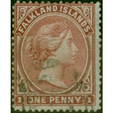 Falkland Islands 1878 1d Claret SG1 Fine Used 