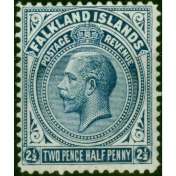 Falkland Islands 1916 2 1/2d Deep Bright Blue SG63b Line Perf Fine MM 