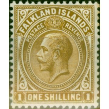 Falkland Islands 1920 1s Brown Thick Paper SG65b Fine LMM 